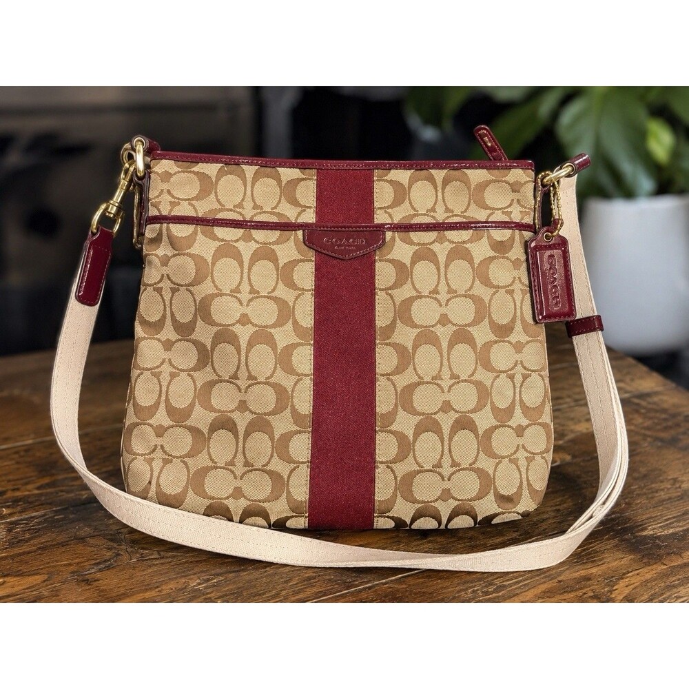 Coach Signature F28502 Bag Shoulder Bag COACH Crossbody All over Pattern 9a